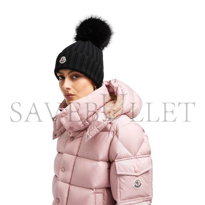 MONCLER WOOL BEANIE WITH POM POM K20933B00064M1131999